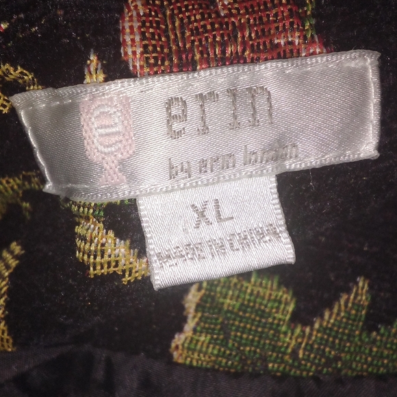 🍁🌿EUC FLORAL TAPESTRY WOVEN OPEN BLAZER DRESS JACKET DRESS CARDIGAN LADIES XL - Picture 7 of 7